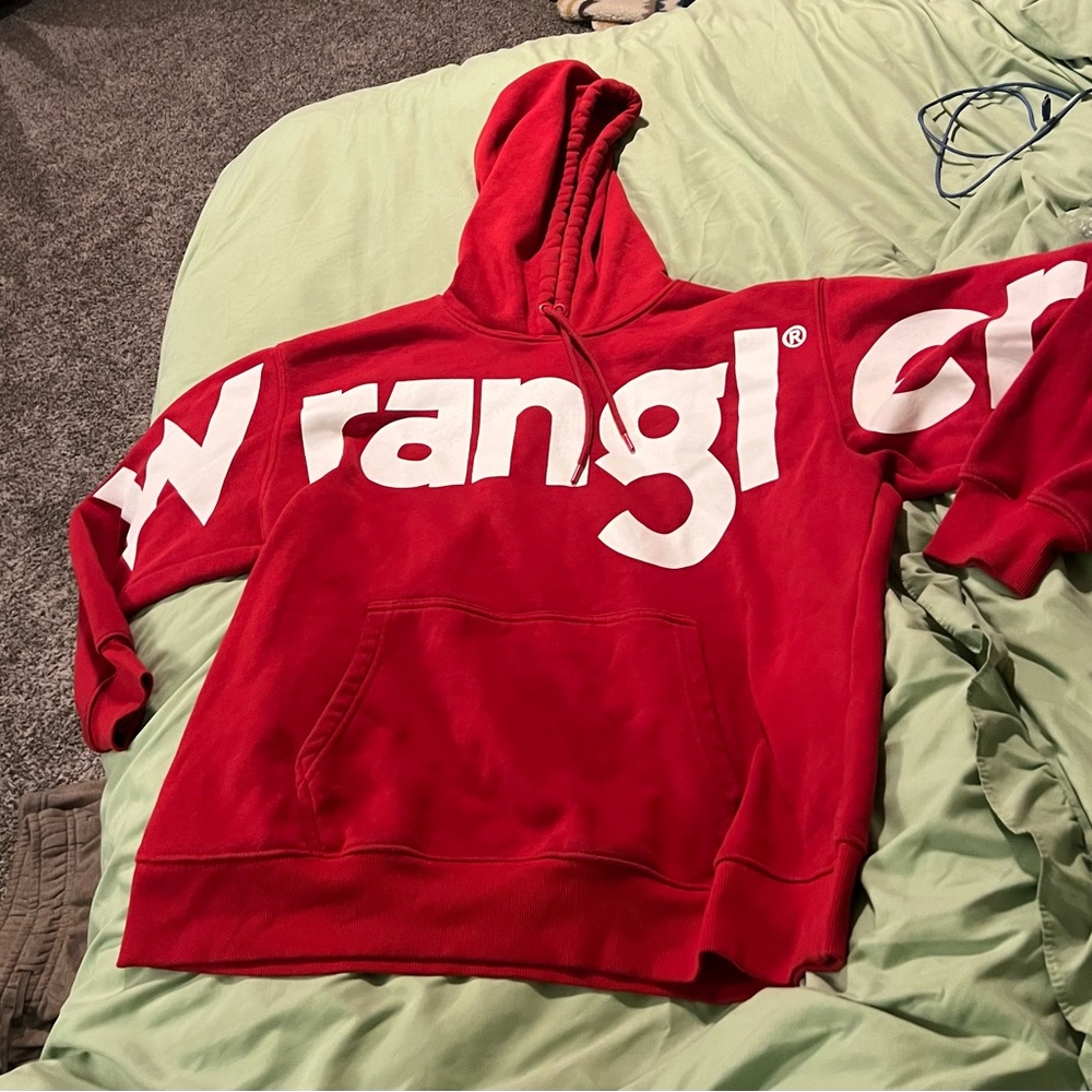 NWOT Wrangler Logo Red Hoodie - Picture 2 of 4